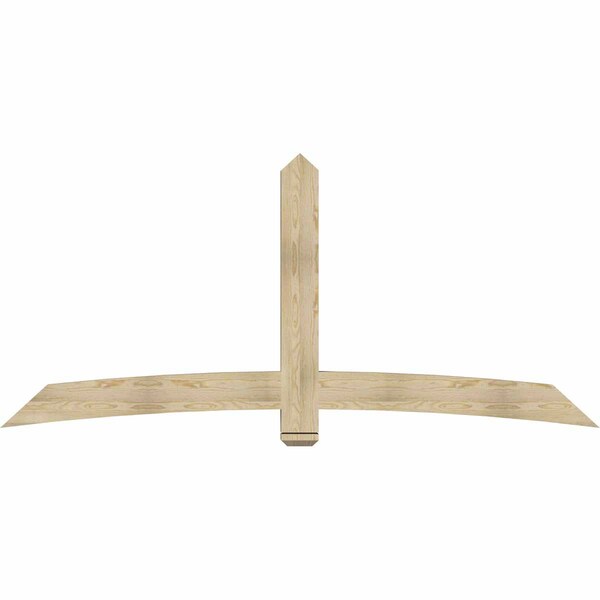 Ekena Millwork Bellingham Rough Sawn Timber Gable Bracket, Douglas Fir, 96"W x 44"H x 4"D x 6"F, 11/12 Pitch GBW096X44X0406BEL00RDF - main